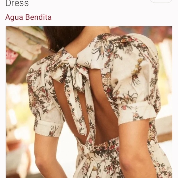 NWT Agua Bendita Menta Papier Sundress with Bow Back - Picture 8 of 8